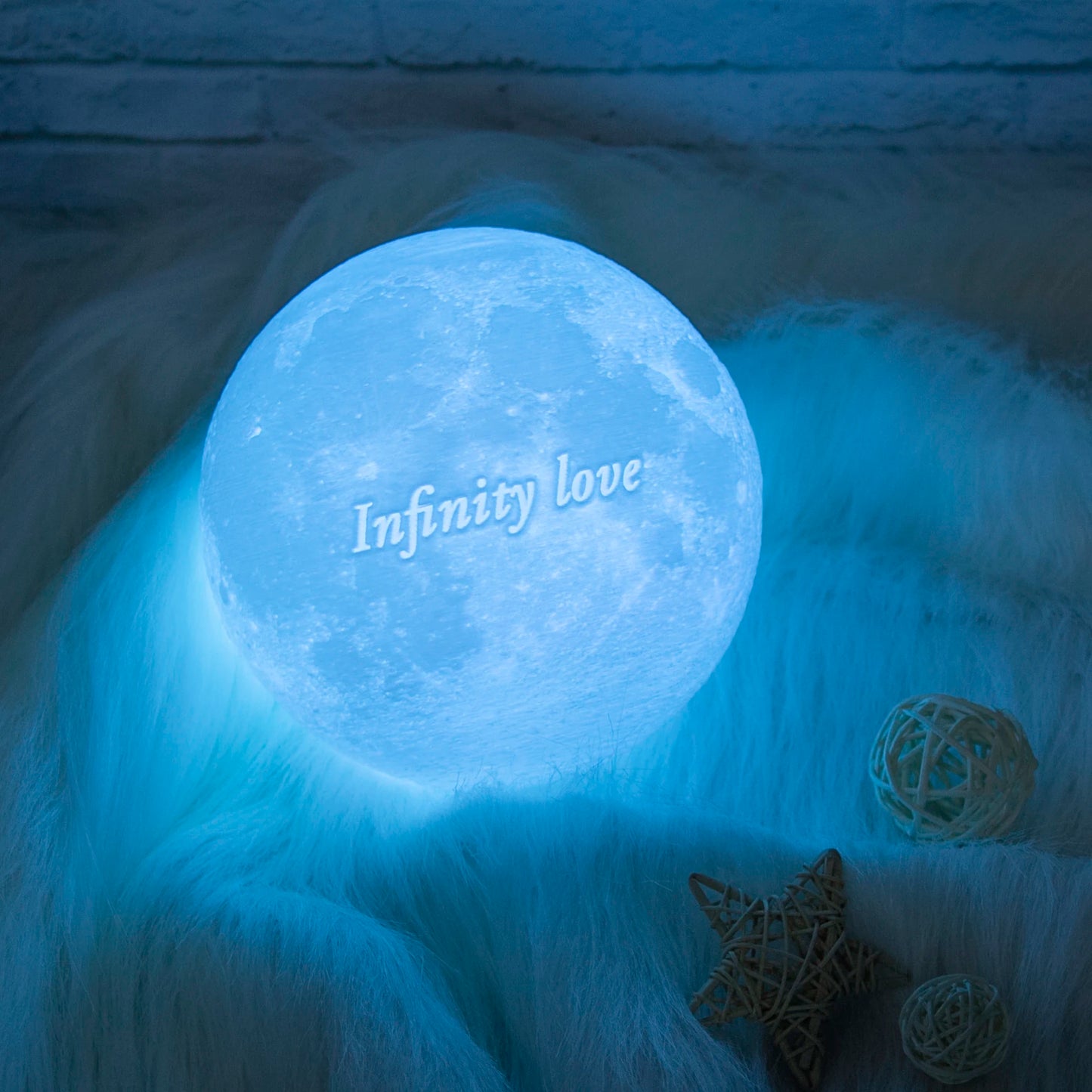 Personalized Moon Lamp – Custom 3D Photo & Text Night Light