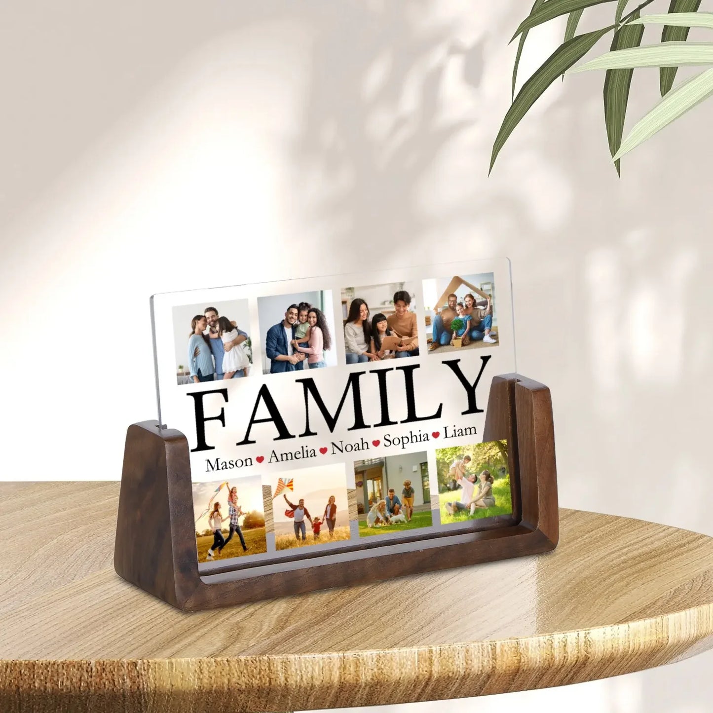 Custom Family Photo Frame – Personalized Names & Photos