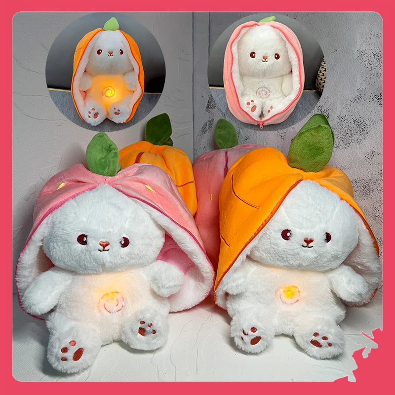 Musical Plush Rabbit Doll – Kawaii Baby Soother with Light, Soft Plush Toy