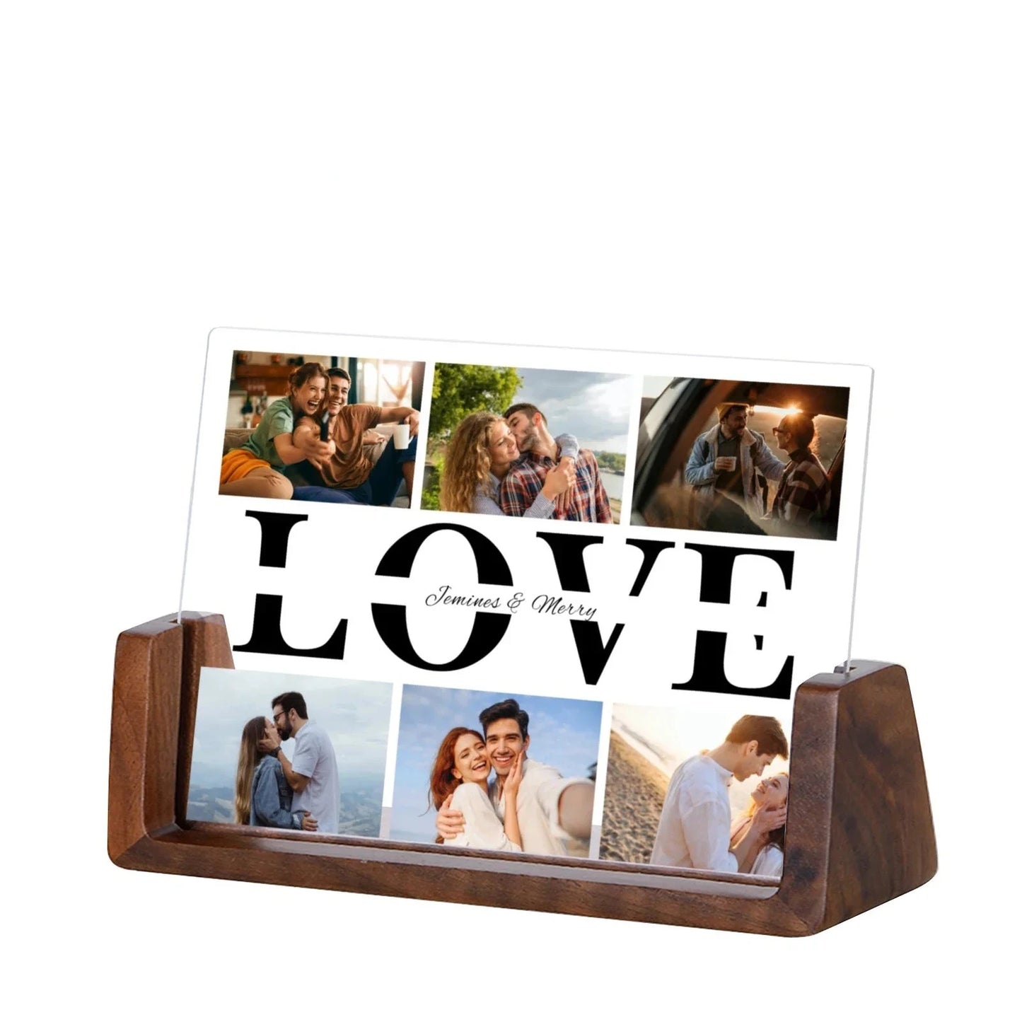 Custom Family Photo Frame – Personalized Names & Photos