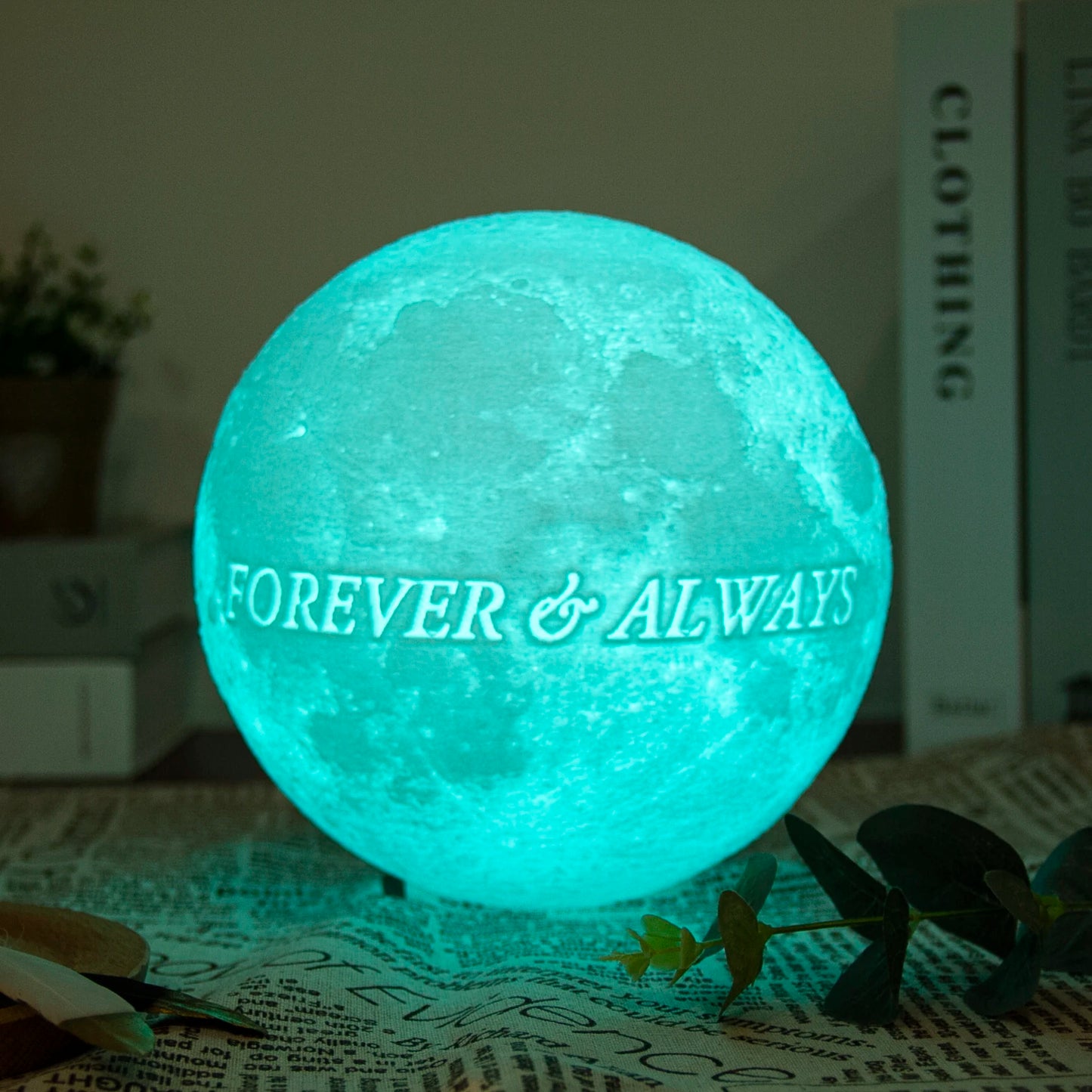 Personalized Moon Lamp – Custom 3D Photo & Text Night Light