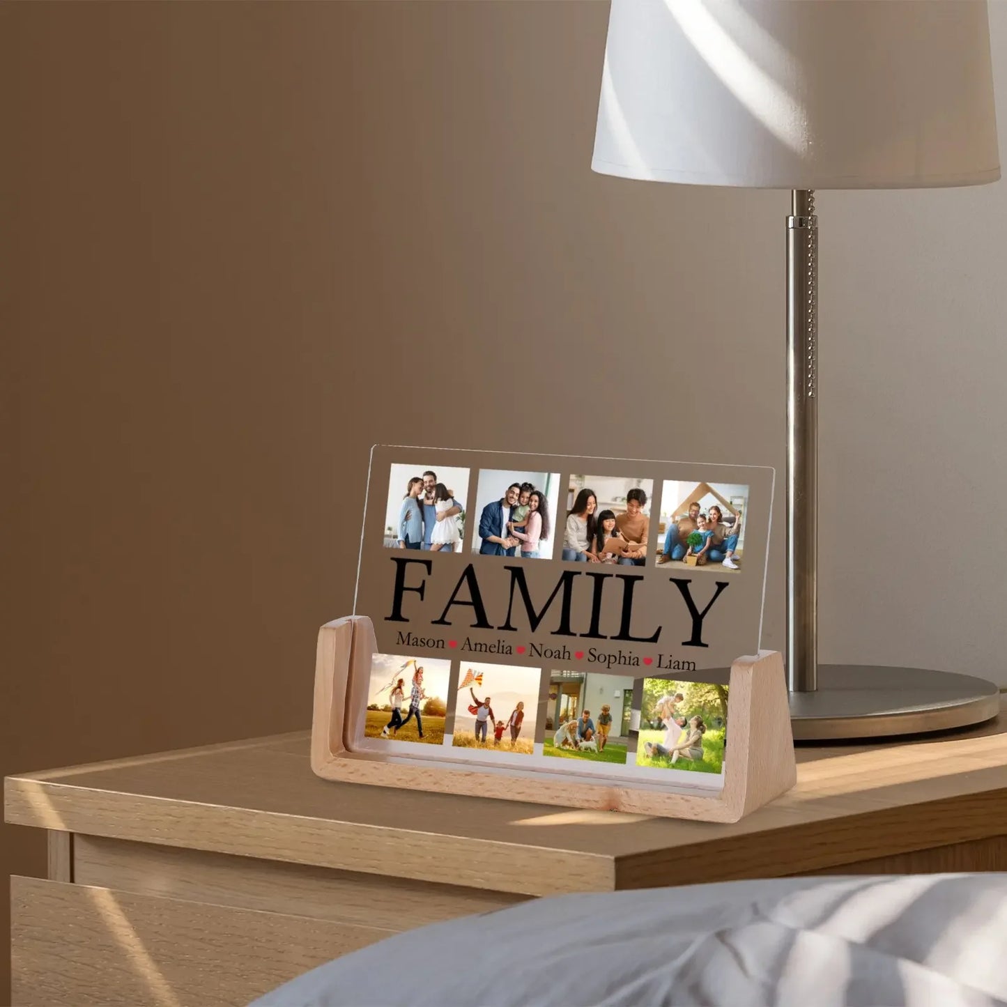 Custom Family Photo Frame – Personalized Names & Photos